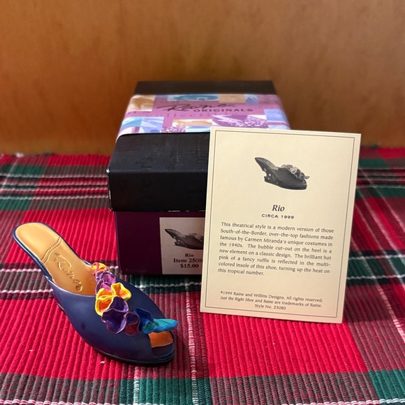 Just The Right Shoe Shoes - Just The Right Shoe Blue Floral Mules